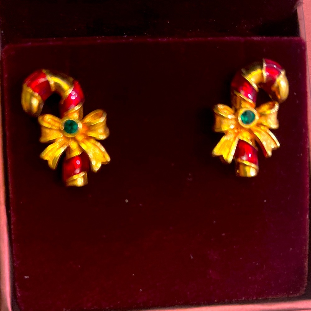Stunning Candy Cane Earrings! - image 1